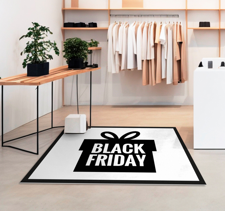 Covor de vinil dreptunghi cutia Black Friday Cutia de Black Frida - TenStickers