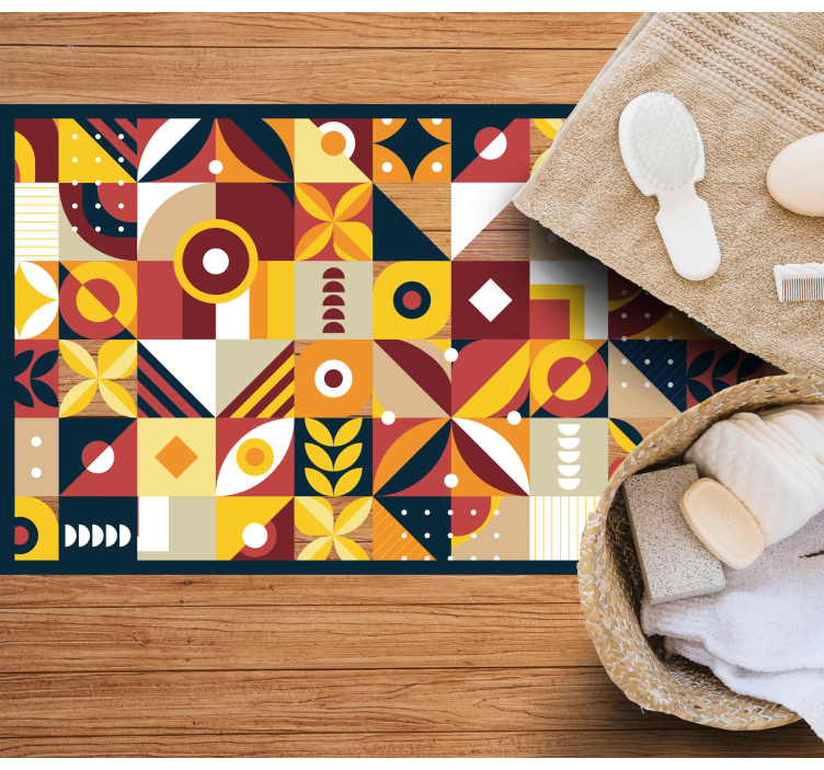 Covor vinil efect de țiglă compoziții pline de viață - TenStickers