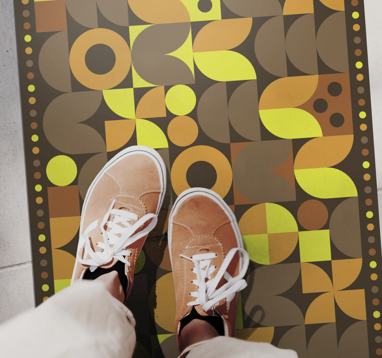 Covor vinil efect de țiglă design retro de faianță - TenStickers