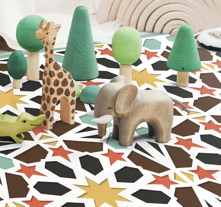 Covor vinil efect de țiglă plăci înstelate colorate - TenStickers