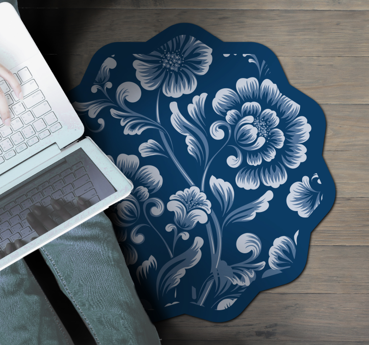 Covor vinil flori și plante accent cu motive florale - TenStickers