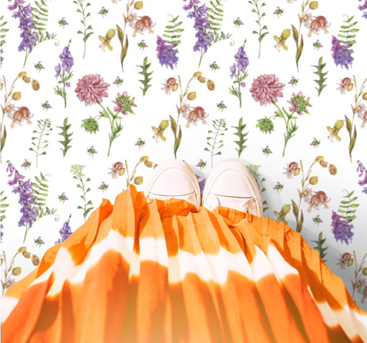 Covor vinil flori și plante aranjament floral vibrant - TenStickers