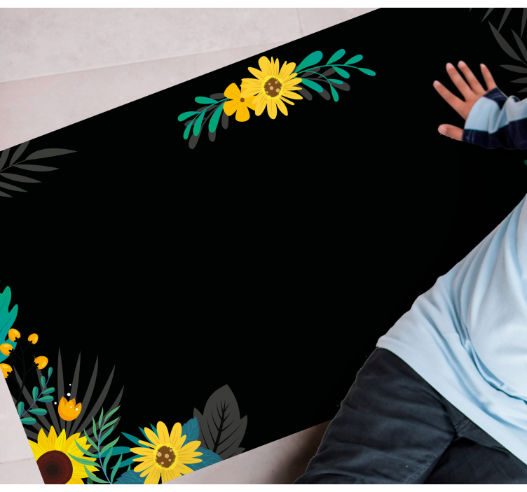 Covor vinil flori și plante aranjament floral strălucitor - TenStickers