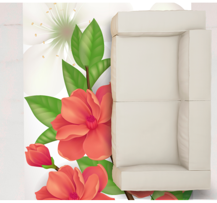 Covor vinil flori și plante compoziție de flori colorate - TenStickers