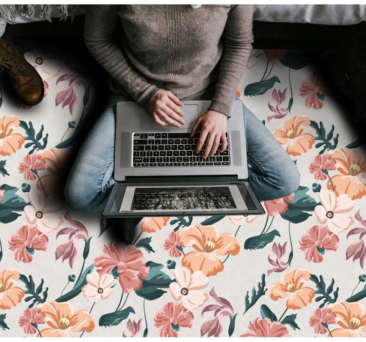 Covor vinil flori și plante bucurie botanică - TenStickers