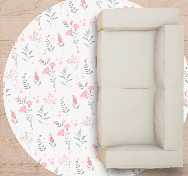 Covor vinil flori și plante compoziție cu model floral - TenStickers