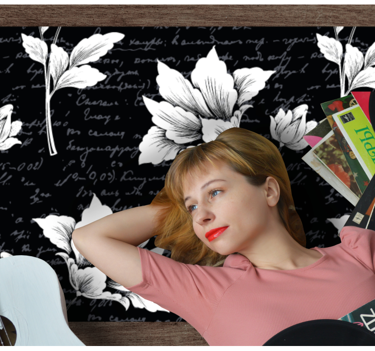 Covor vinil flori și plante element botanic grațios - TenStickers