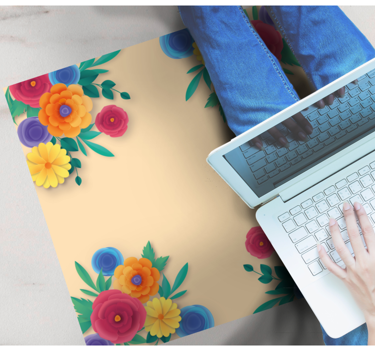 Covor vinil flori și plante floare plină de viață - TenStickers