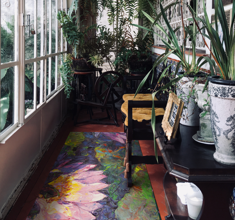 Covor vinil flori și plante florale impresioniste - TenStickers