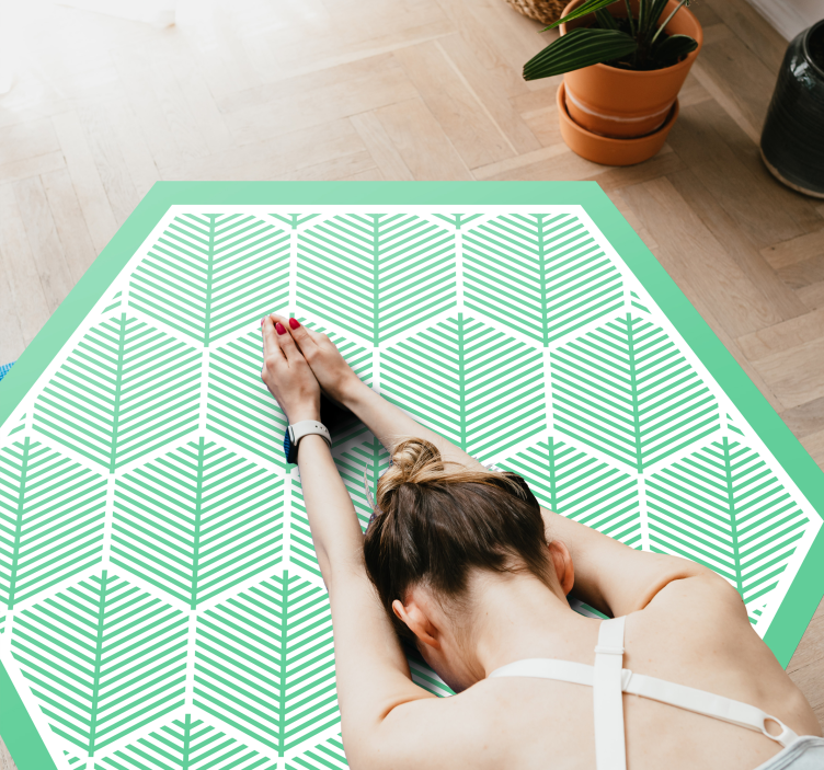 Covor vinil flori și plante geometrice botanice - TenStickers