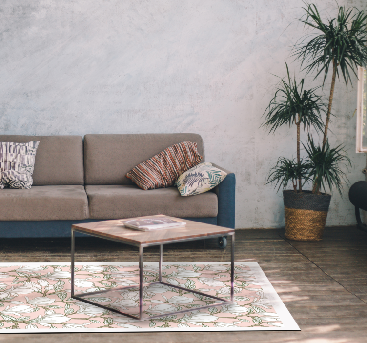 Covor vinil flori și plante ilustrație florală - TenStickers