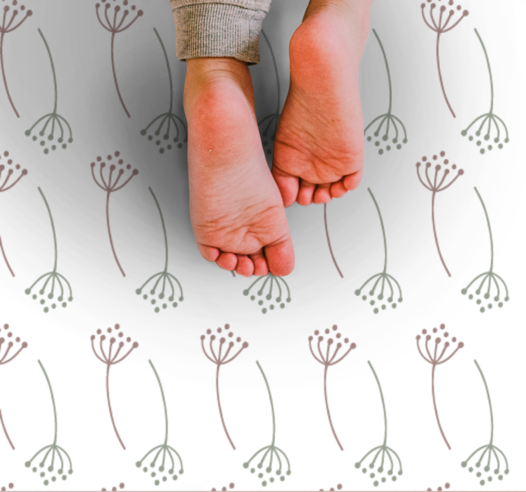 Covor vinil flori și plante model de tulpină florală - TenStickers