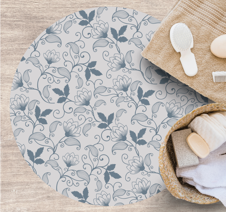 Covor de vinil pentru baie seninătate florală - TenStickers