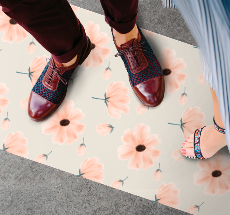 Covor vinil flori și plante motiv delicat - TenStickers