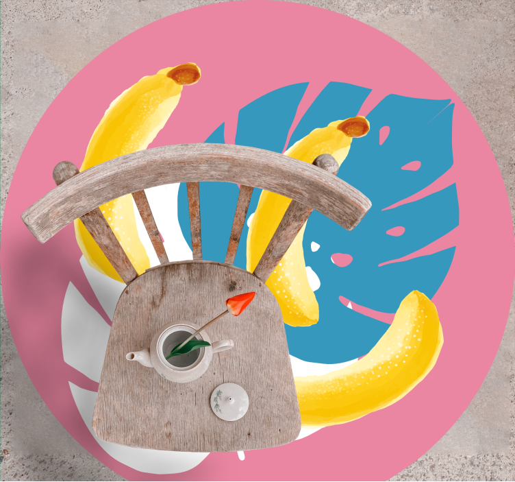 Covor de vinil pentru bucătărie motiv tropical cu banane - TenStickers