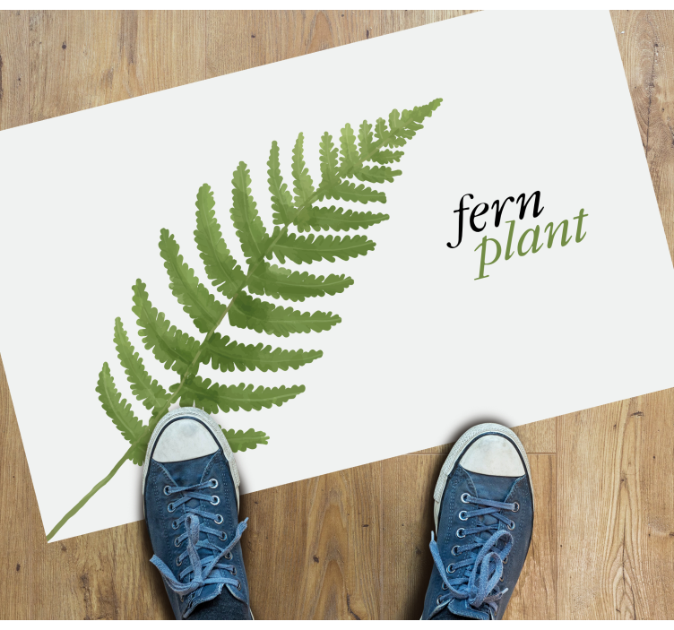 Covor vinil flori și plante design cu ferigi - TenStickers