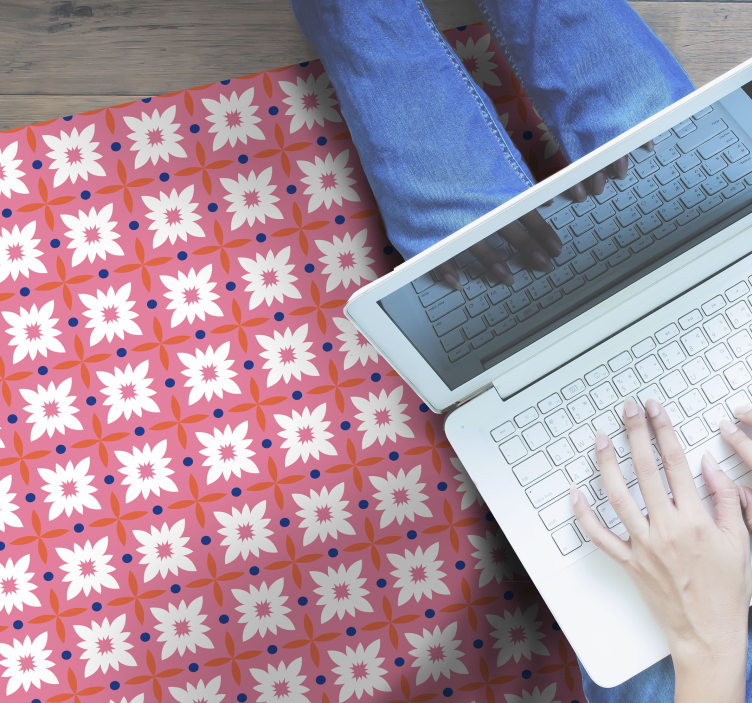 Covor vinil flori și plante suprafață cu model floral - TenStickers