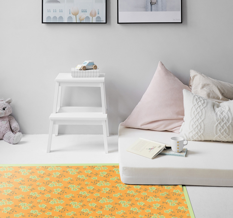 Covor vinil flori și plante suprafata cu motiv floral - TenStickers