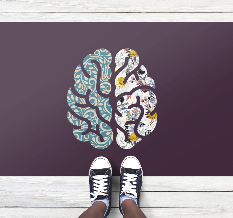 Covor vinil flori și plante yin yang botanic - TenStickers