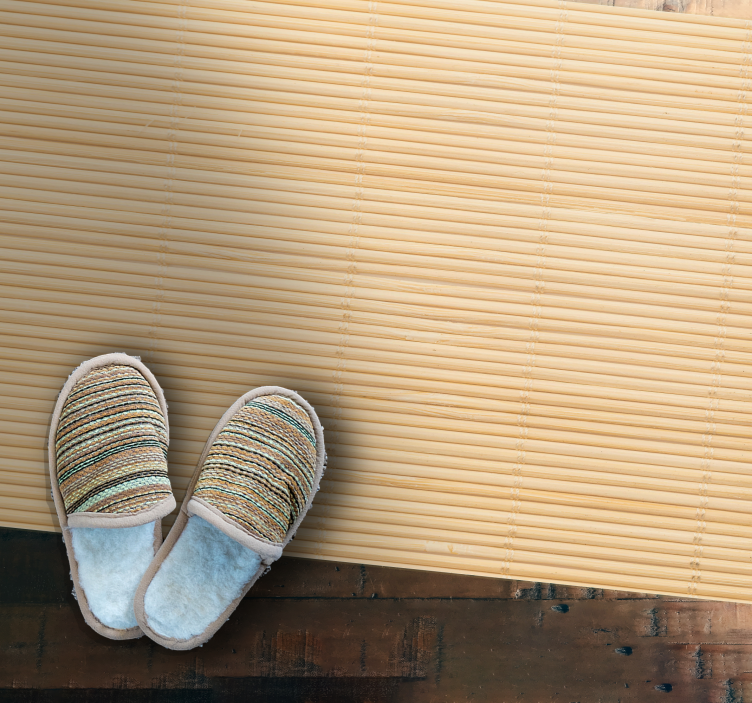 Covor vinil hol intrare textură naturală de bambus - TenStickers