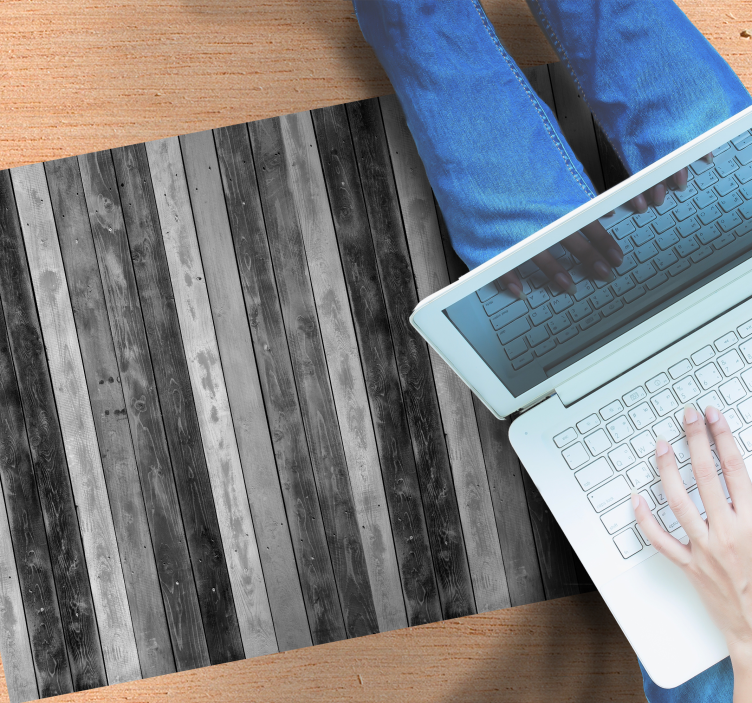 Covor vinil lemn aspect gri cald - TenStickers