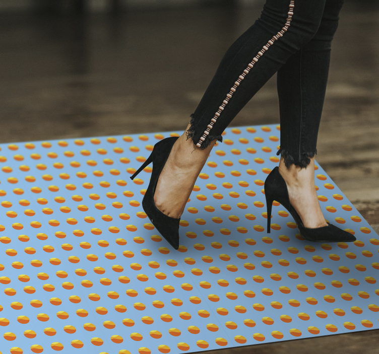 Covor vinil lemn model de portocale de soare - TenStickers