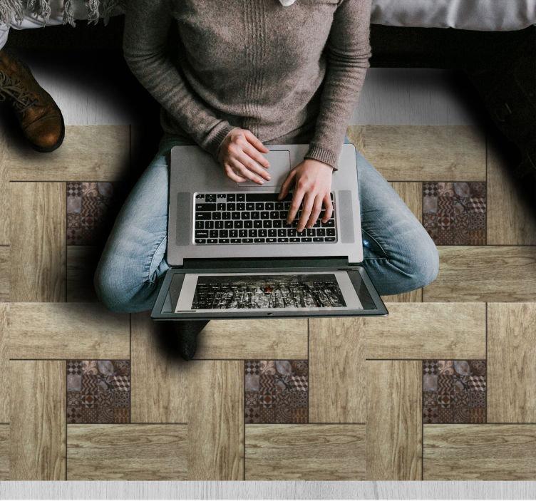 Covor vinil lemn model texturat - TenStickers