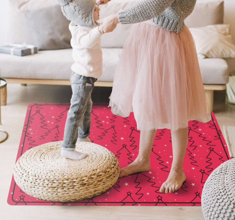 Covor linie de copac de craciun - TenStickers