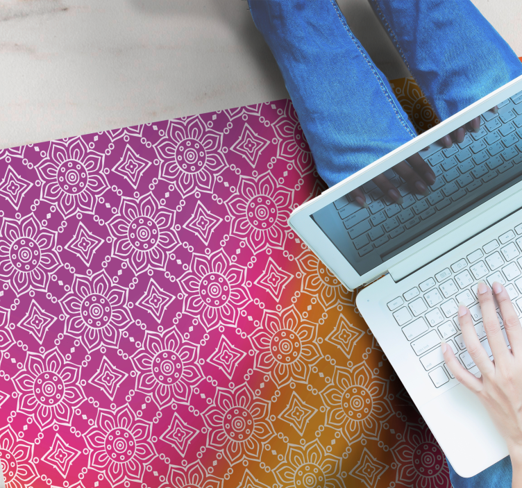 Covor vinil mandala gradient elegant - TenStickers