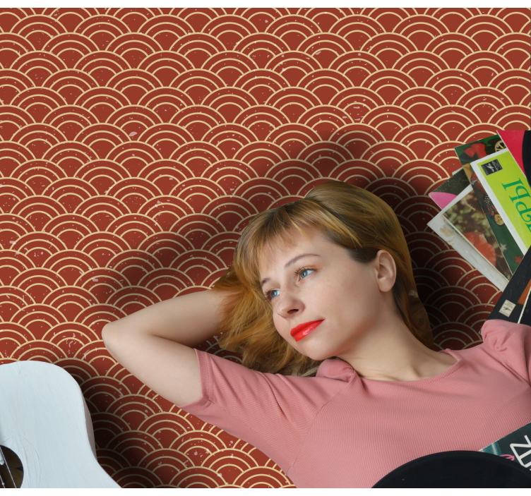 Covor de vinil geometric model de ondulație curbată - TenStickers