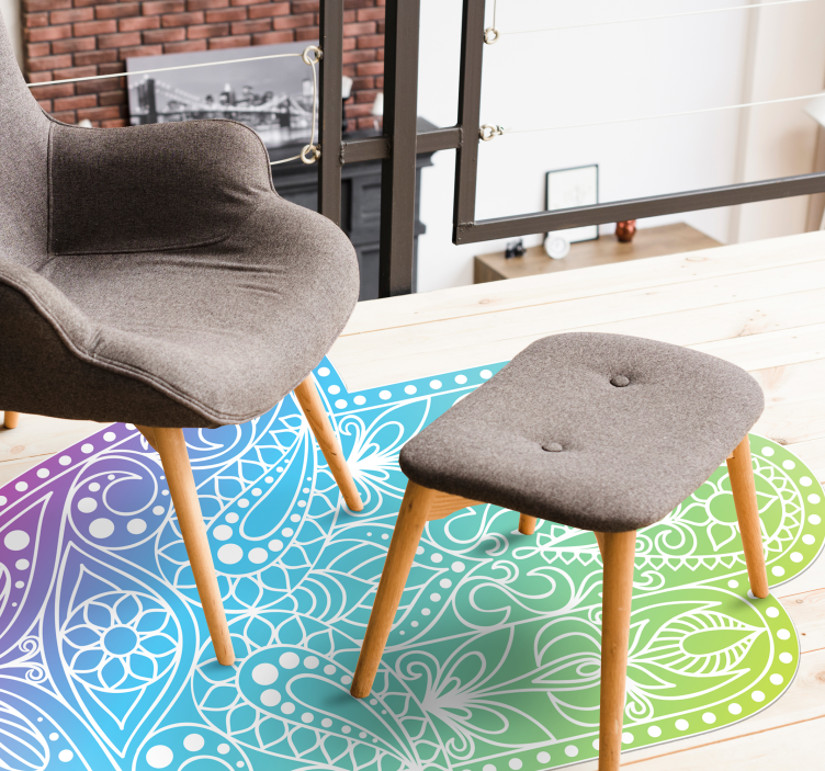 Covor vinil mandala mâna gradientă a fatimei - TenStickers