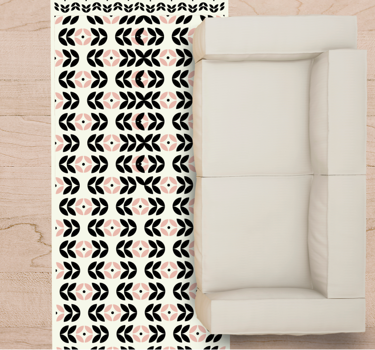 Covor vinil modern motiv geometric floral - TenStickers