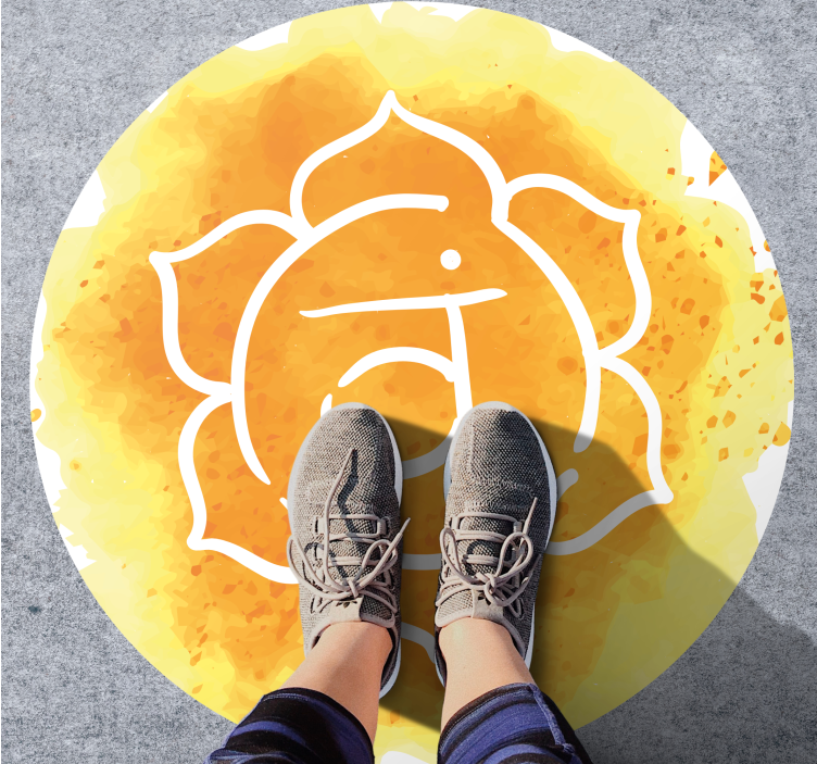 Covor vinil mandala simbolul chakrei radiante - TenStickers