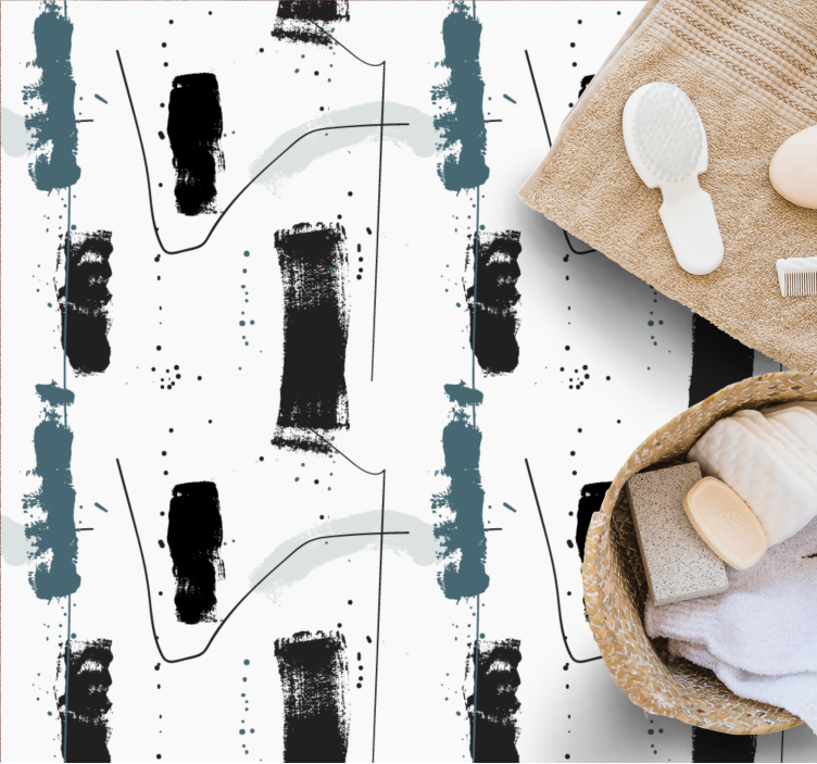 Covor vinil minimalist forme abstracte liniare - TenStickers