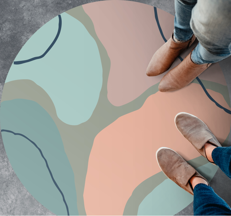 Covor vinil minimalist forme geometrice abstracte - TenStickers