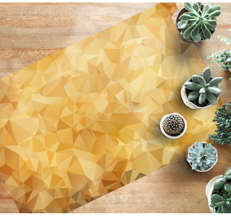 Covor de vinil geometric model auriu - TenStickers