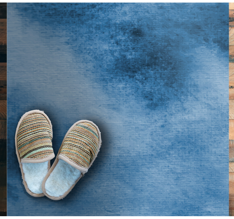 Covor de vinil pentru baie stil gradient albastru - TenStickers