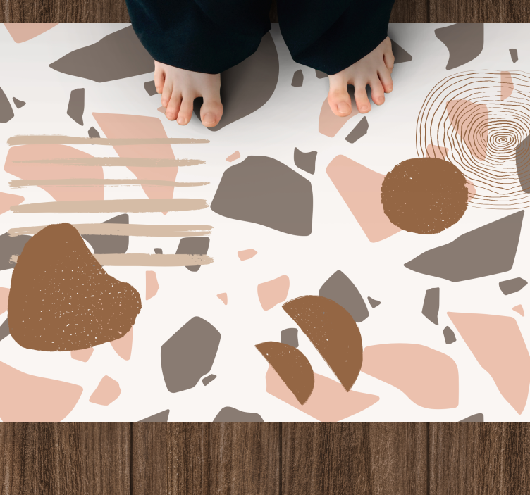 Covor din vinil forme abstracte de terrazzo - TenStickers