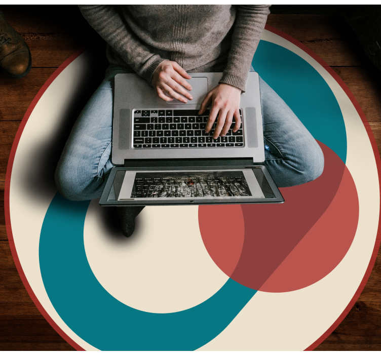 Covor vinil modern cercuri în armonie - TenStickers