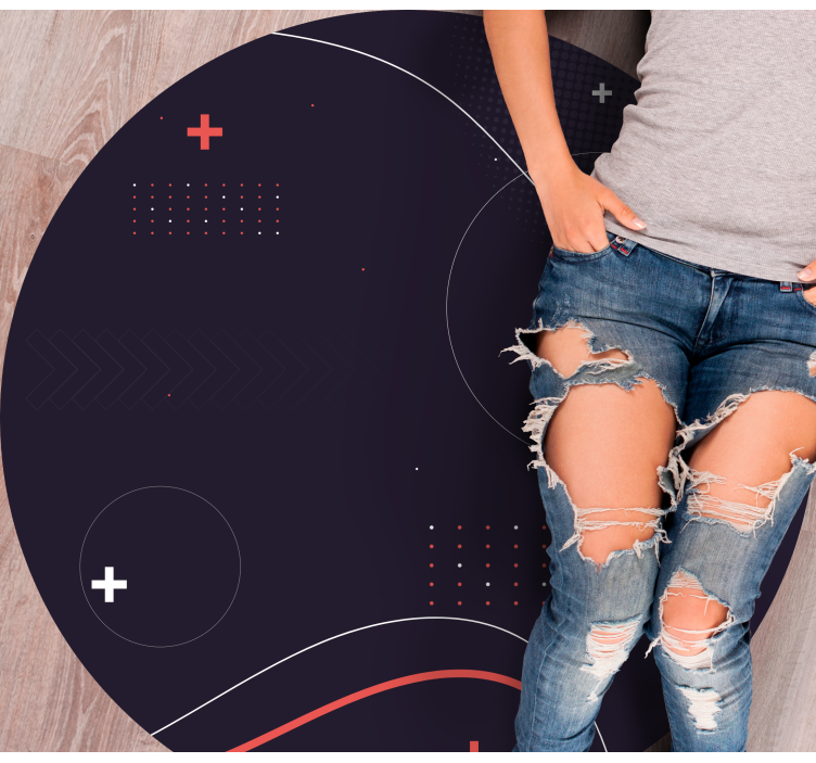 Covor vinil modern modele curbate abstracte - TenStickers