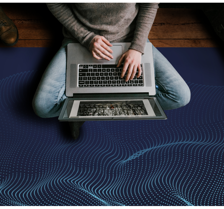 Covor vinil modern motivul undelor fluide - TenStickers