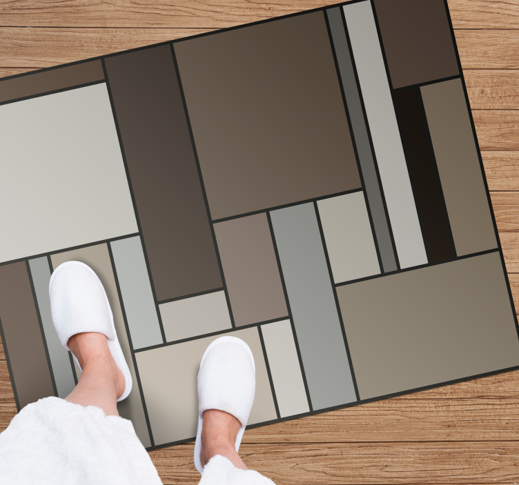 Covor vinil modern straturi geometrice contemporane - TenStickers