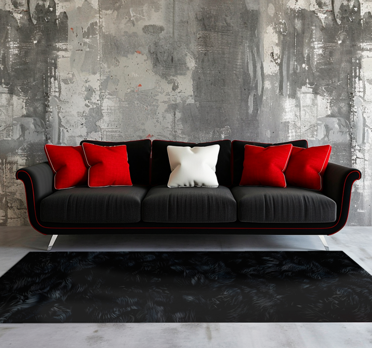 Covor vinil negru efectul fuer - TenStickers