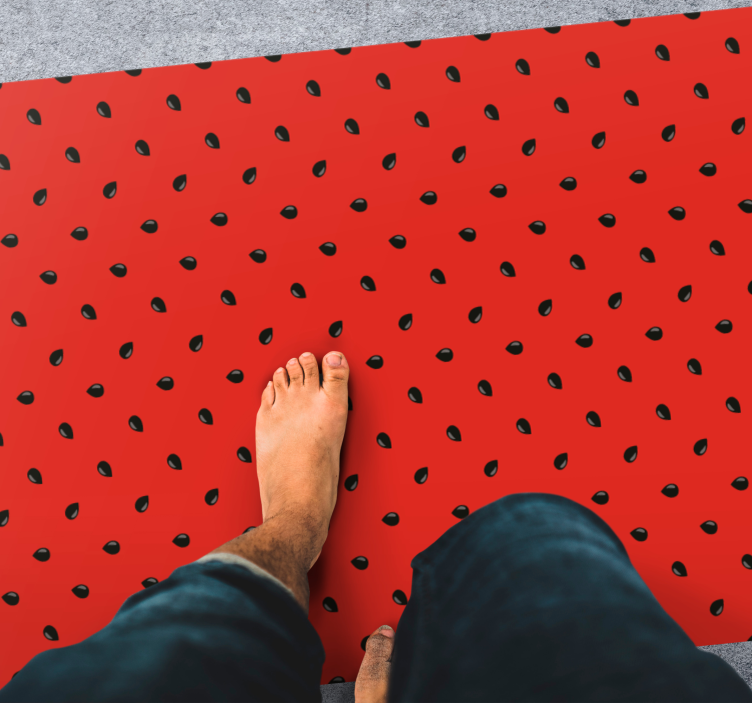 Covor de vinil pentru bucătărie model de semințe roșii - TenStickers