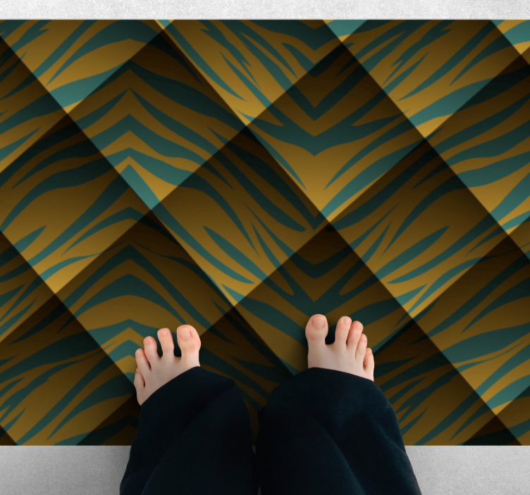 Covor vinil print animalier conceptul de dungă de tigru - TenStickers