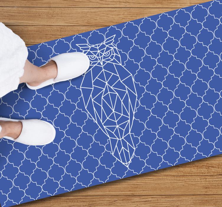 Covor vinil animal model geometric de bufniță - TenStickers