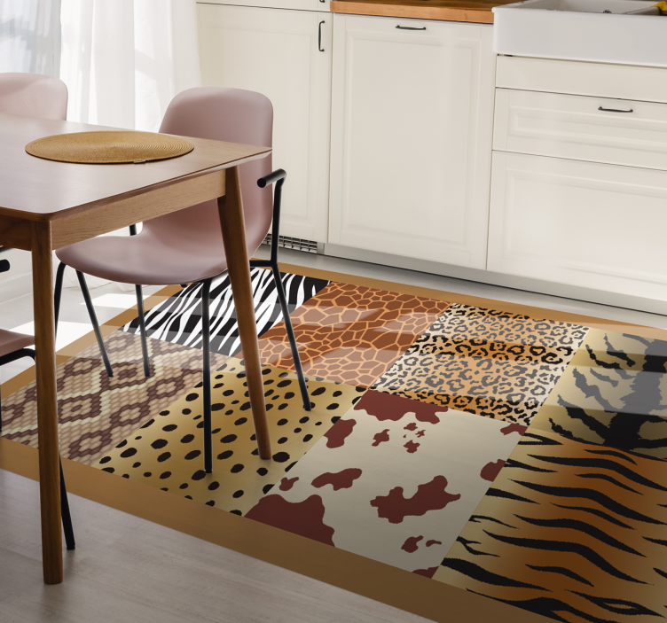 Covor vinil print animalier modele în stil safari - TenStickers
