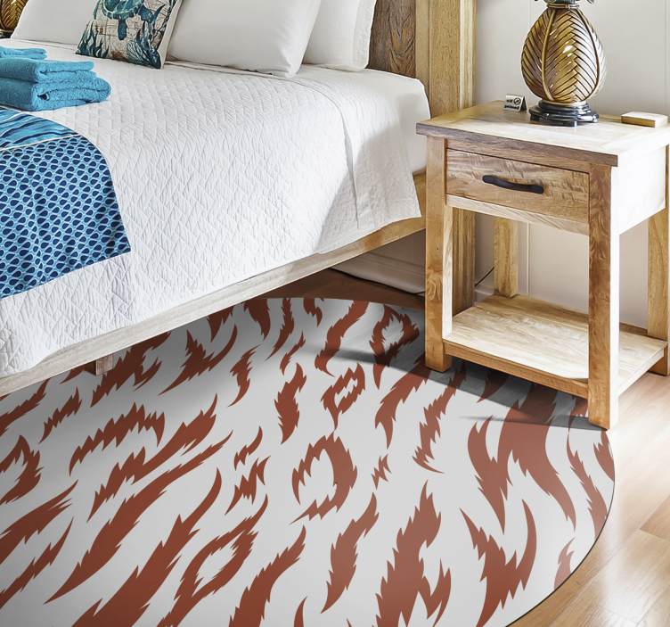 Covor vinil print animalier motiv cu dungi de tigru - TenStickers