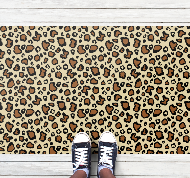 Covor vinil print animalier motivul petelor de leopard - TenStickers