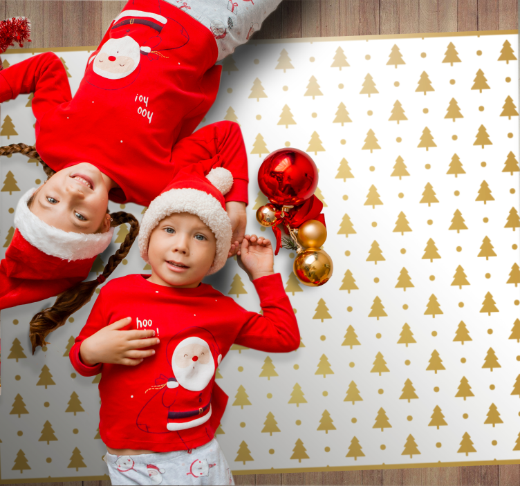 Covor vinil Crăciun model de copac festiv - TenStickers